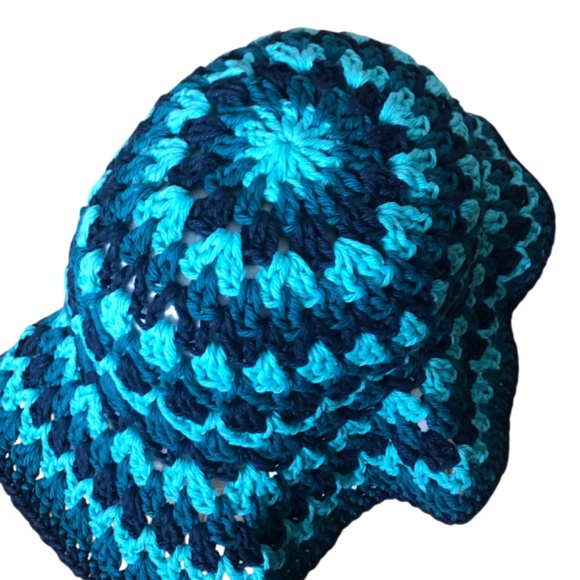 Crochet Bucket Hat | Aqua & Peacock - Picture 8 of 16
